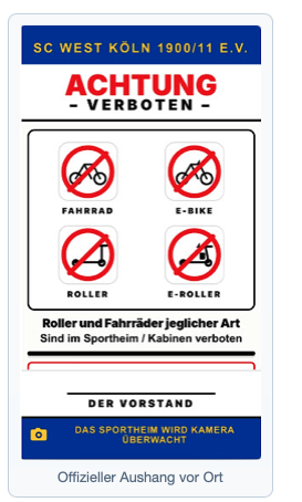 Brandschutz Aushang Verbot